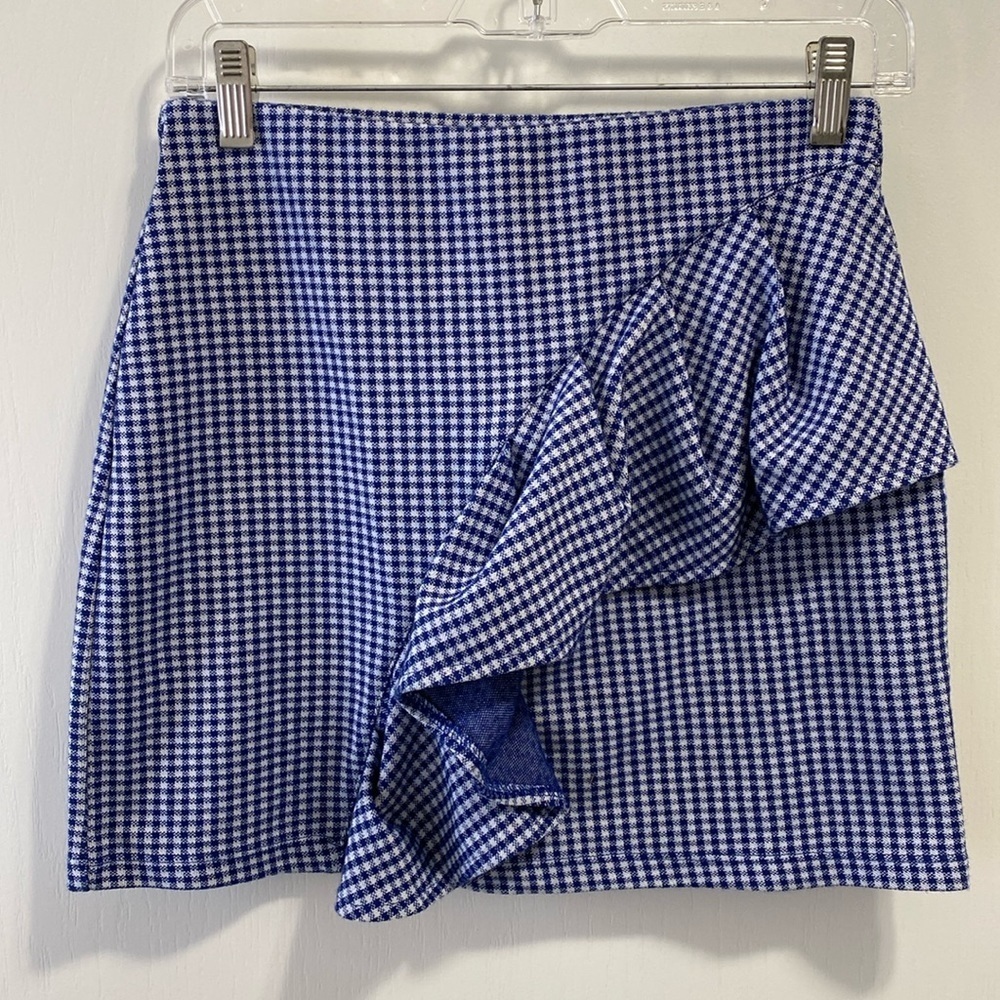 Top shop Elastic Waist Mini Skirt Plaid